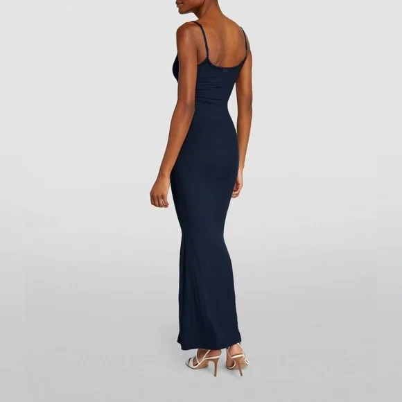 SKIMS Navy Lounge Sleeveless Maxi Dress L - Picture 2 of 9